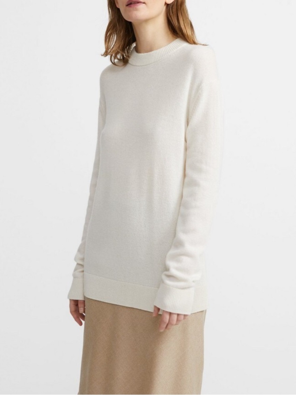 Theory - Relaxed Crewneck Sweater. Cashmere Size Small. Cream